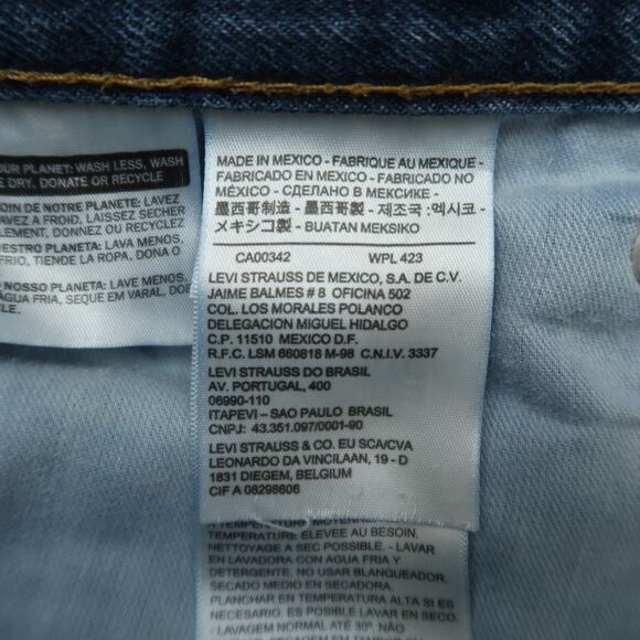 Levi's 505 Jeans Mens Size 36x32 Blue Regular Straight 100% Cotton Denim Pants - Picture 8 of 16